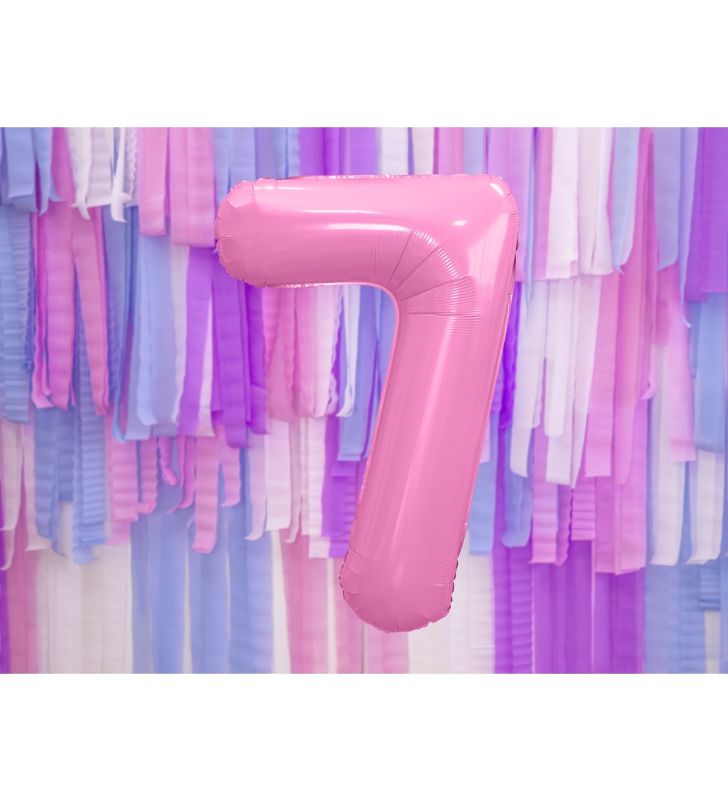 Fóliový balónek 7 růžový