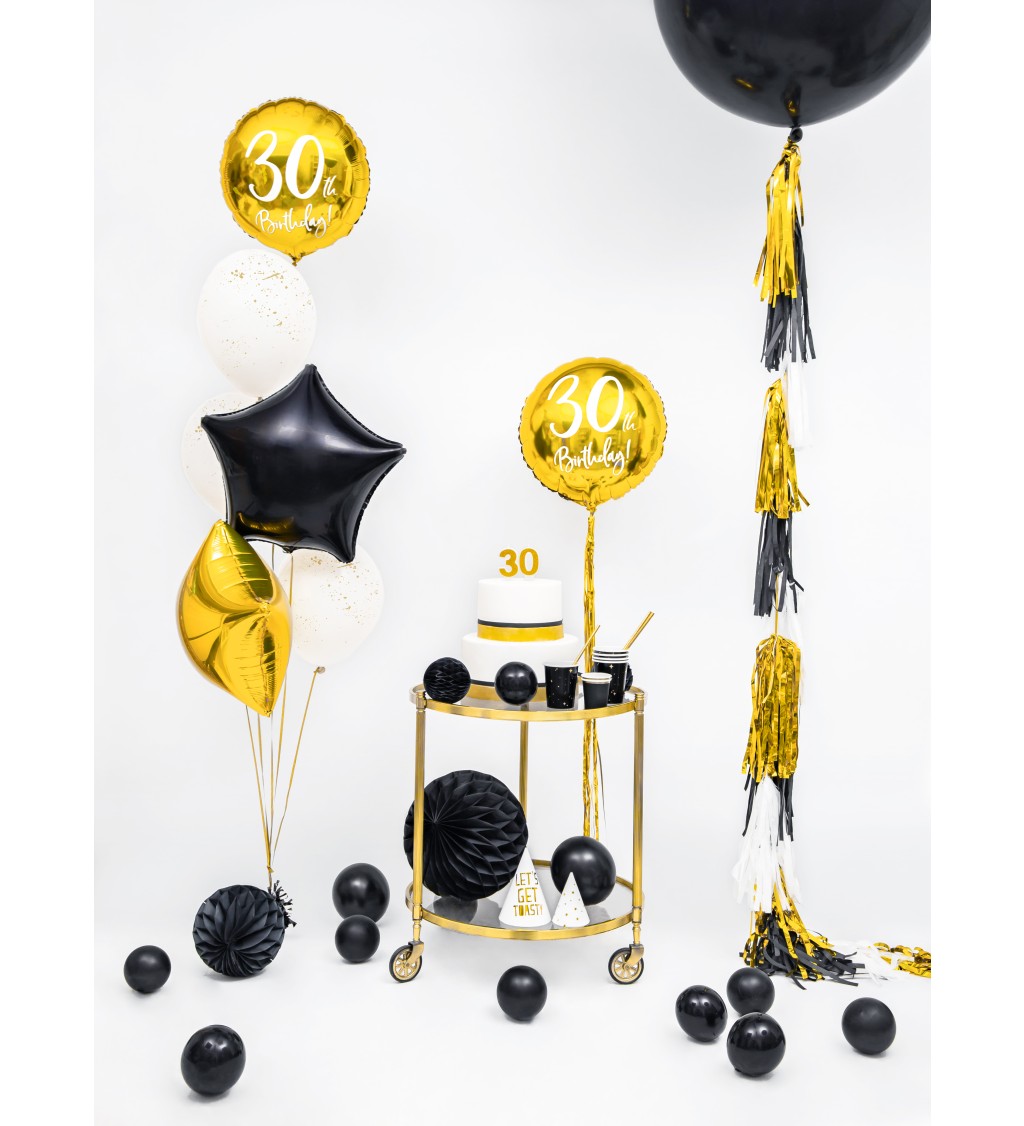 Zlatý fóliový balónek 30