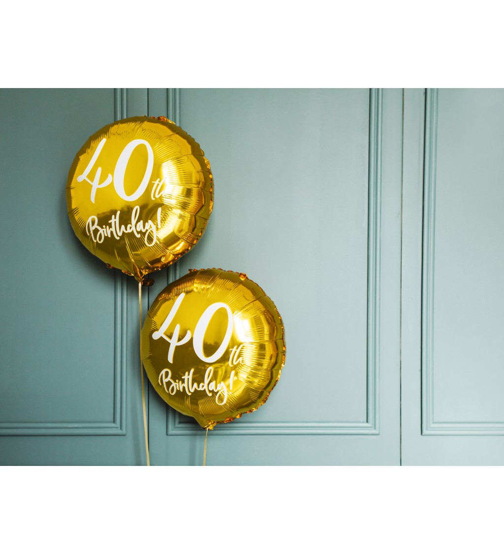 Zlatý fóliový balónek 40