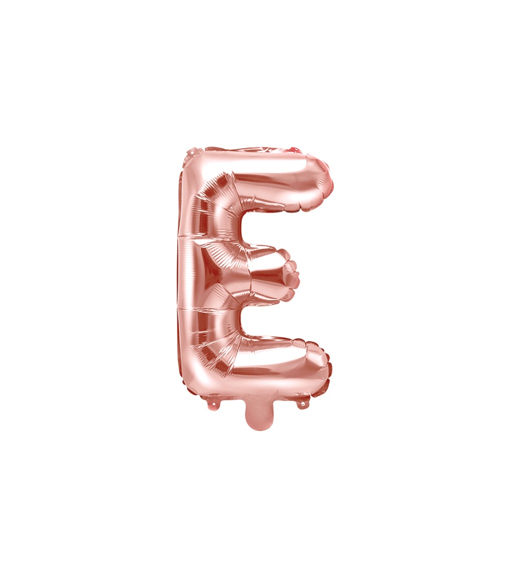 Růžovo-zlatý mini balónek E