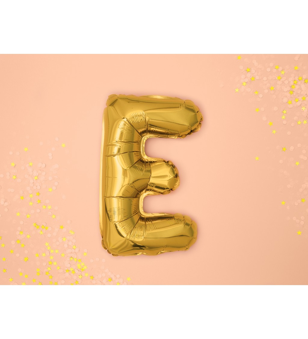 Zlatý mini balónek E