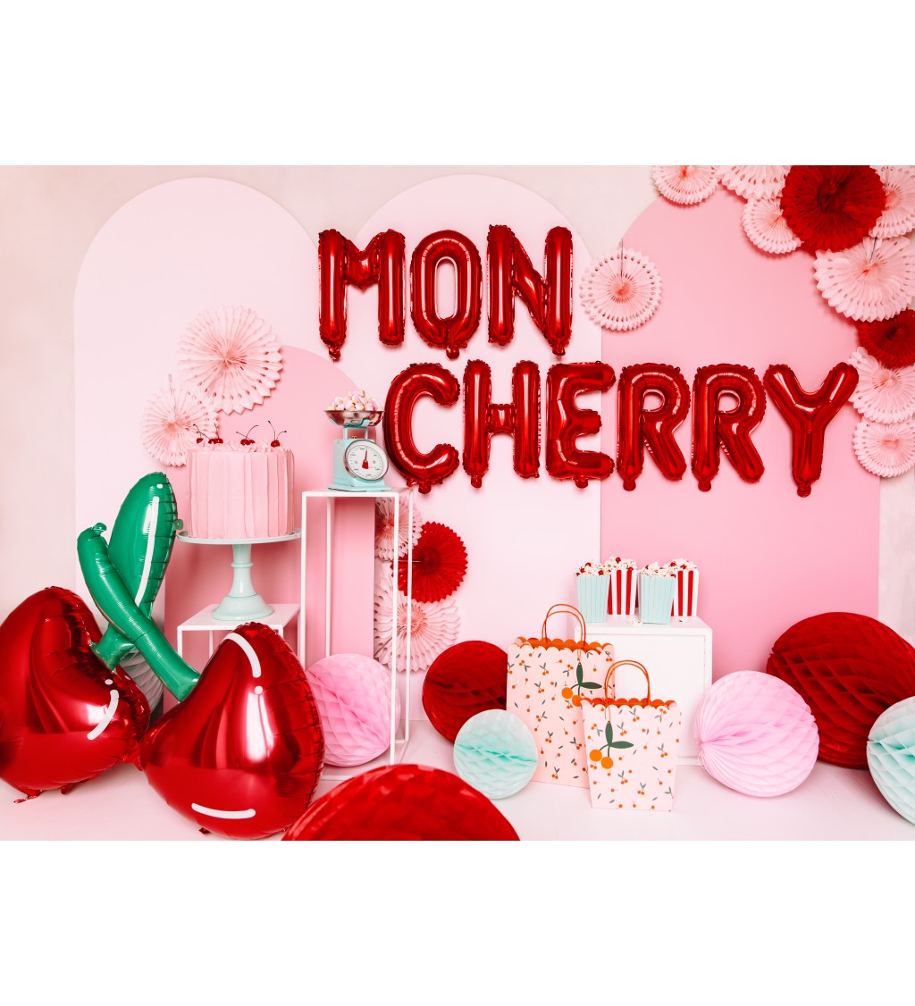 Fóliový balónek písmeno I, červený, 35 cm