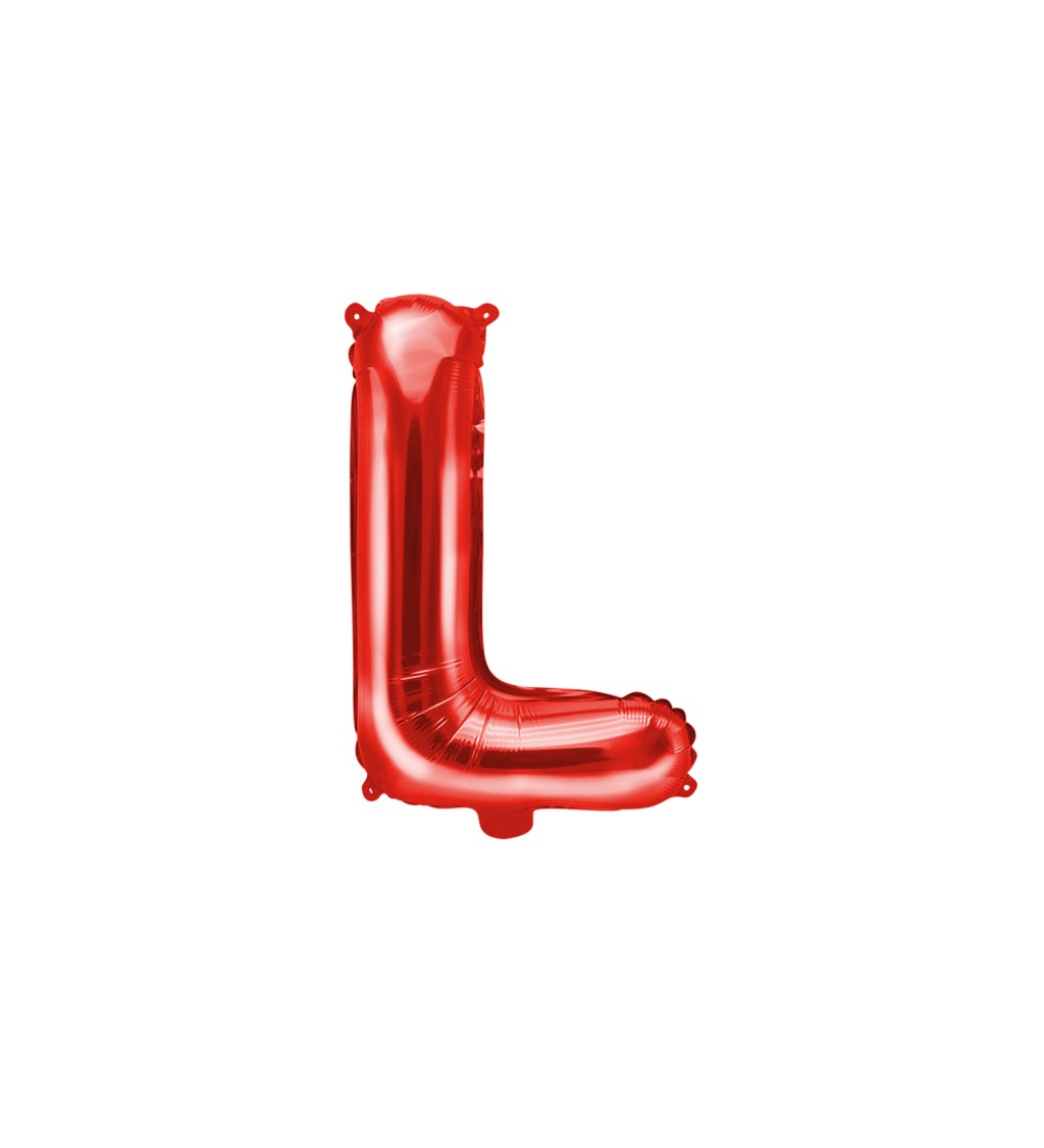 Fóliový balónek písmeno L, červený, 35cm