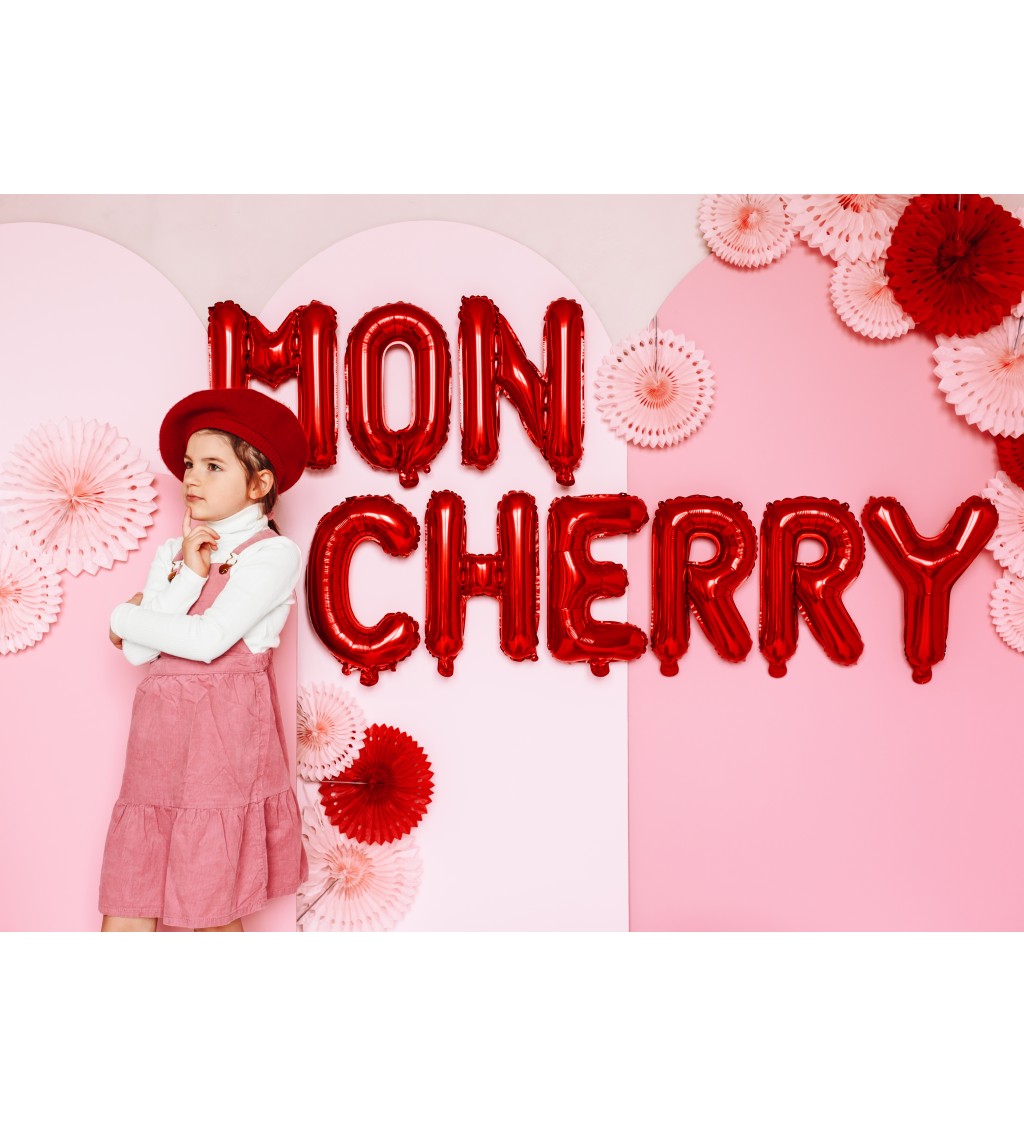 Fóliový balónek písmeno L, červený, 35 cm