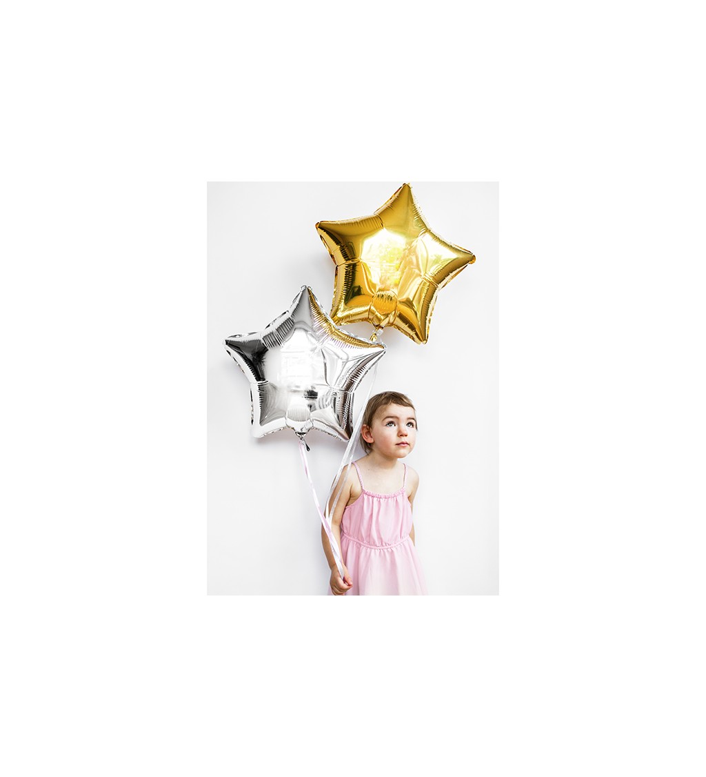 Fóliový balónek hvězda, zlatá