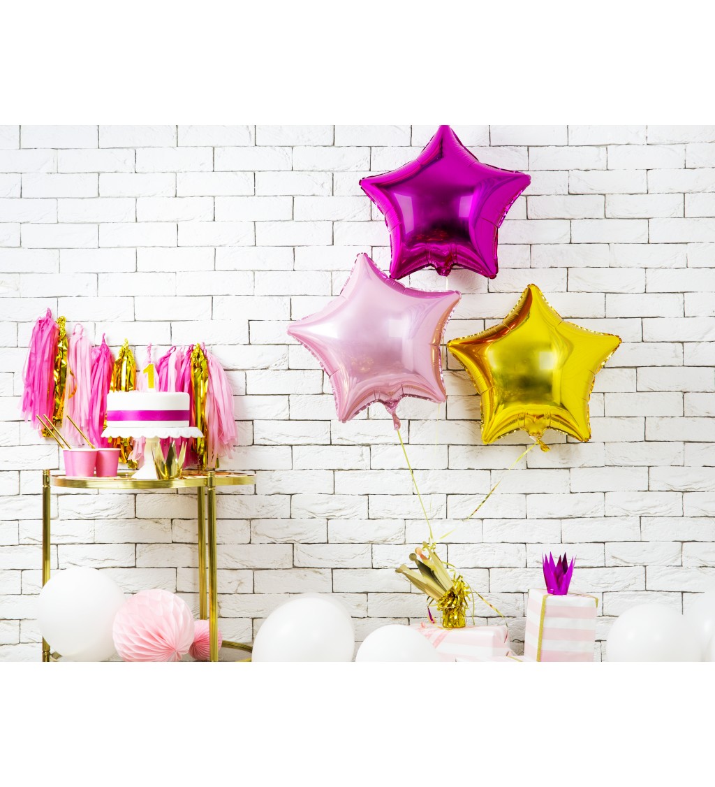 Fóliový balónek hvězda, zlatá