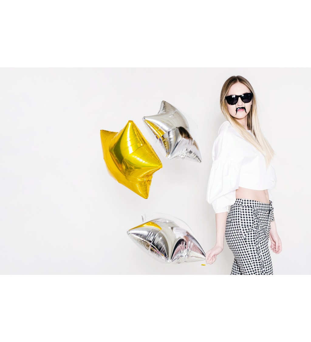 Fóliový balónek hvězda, zlatá