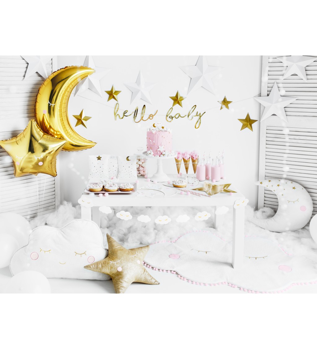 Fóliový balónek hvězda, zlatá