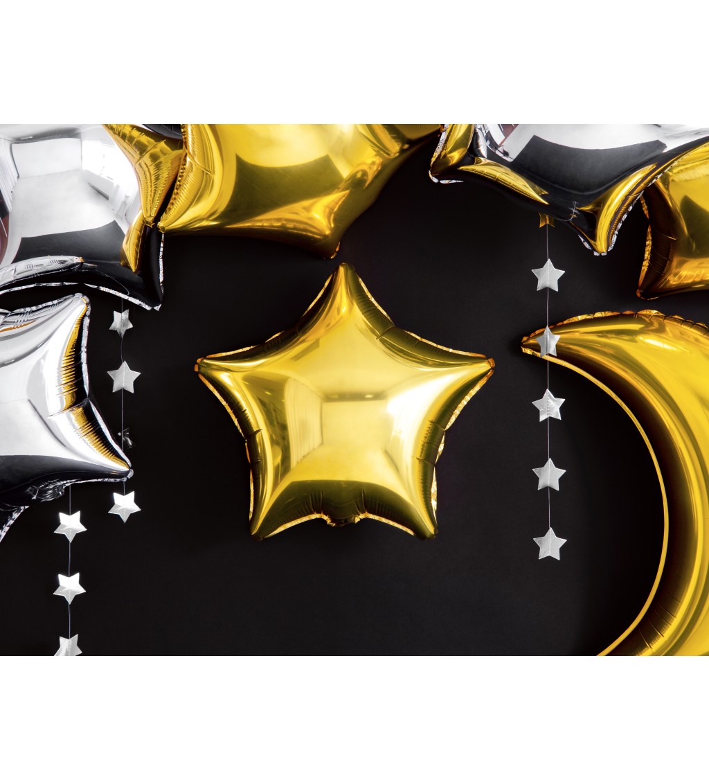 Fóliový balónek hvězda, zlatá