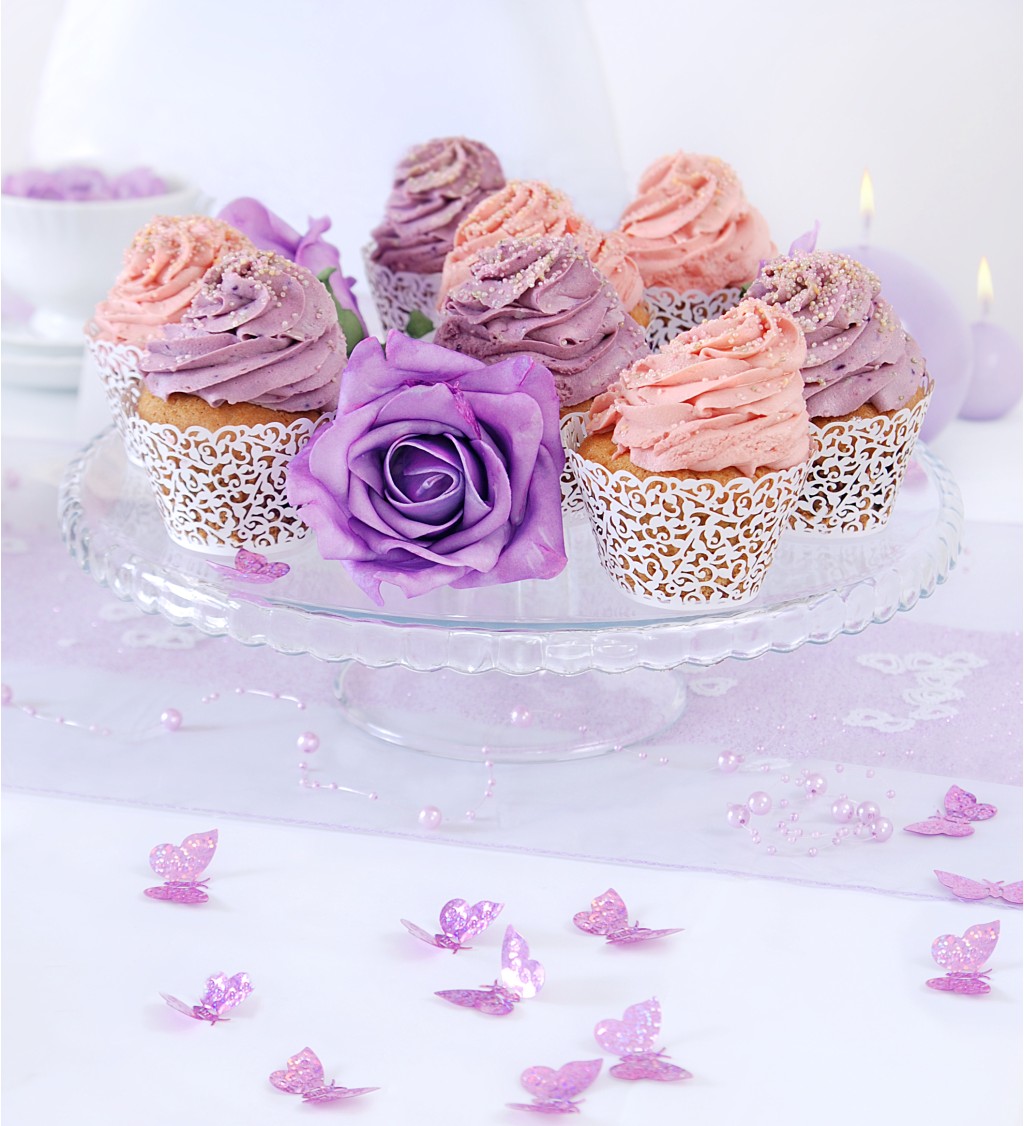 Cupcake - bílé krajkové