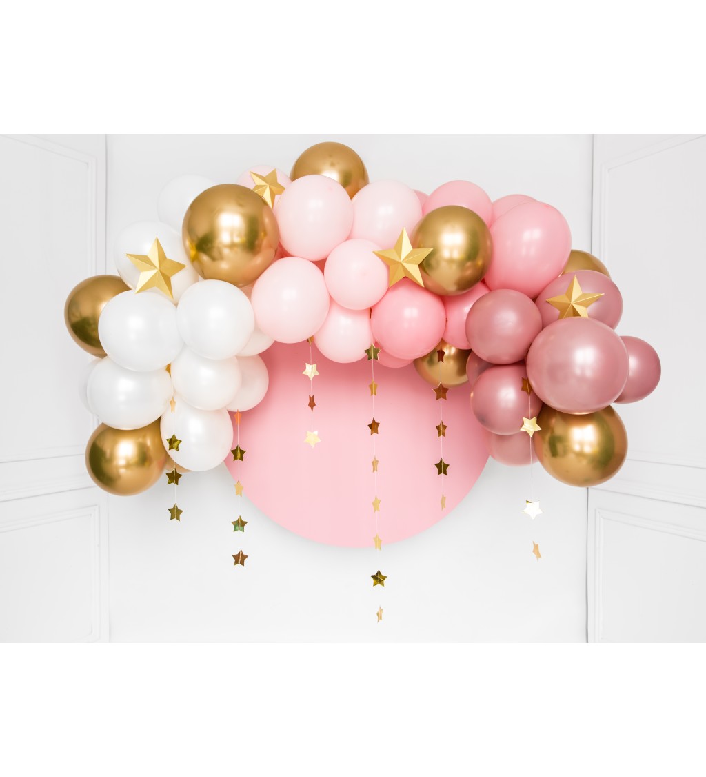 Balónková girlanda růžovo - zlatá 60 ks
