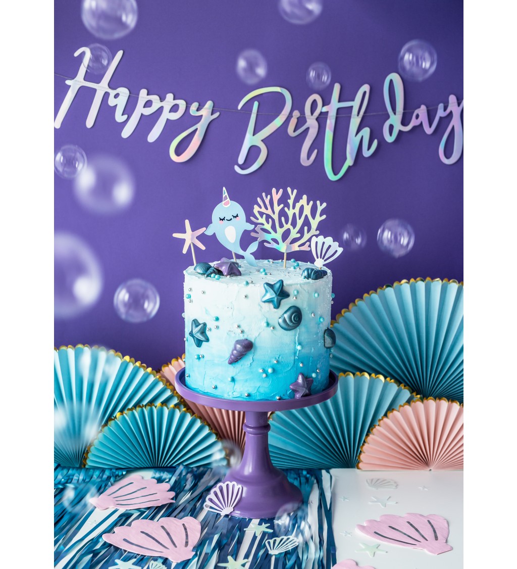 Girlanda Happy Birthday v pastelové barvě