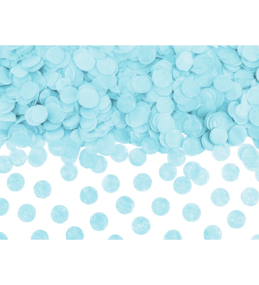Světle modré konfety - kolečka (15 g)