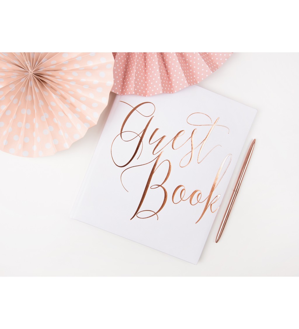 Bílá kniha - Guest Book rose gold