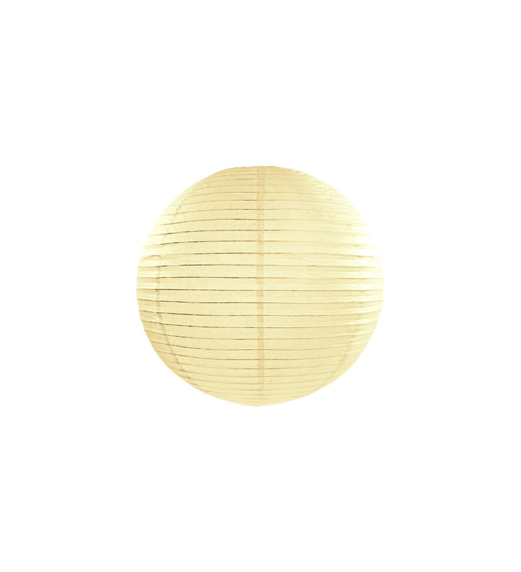 Krémový lampión - koule 20 cm