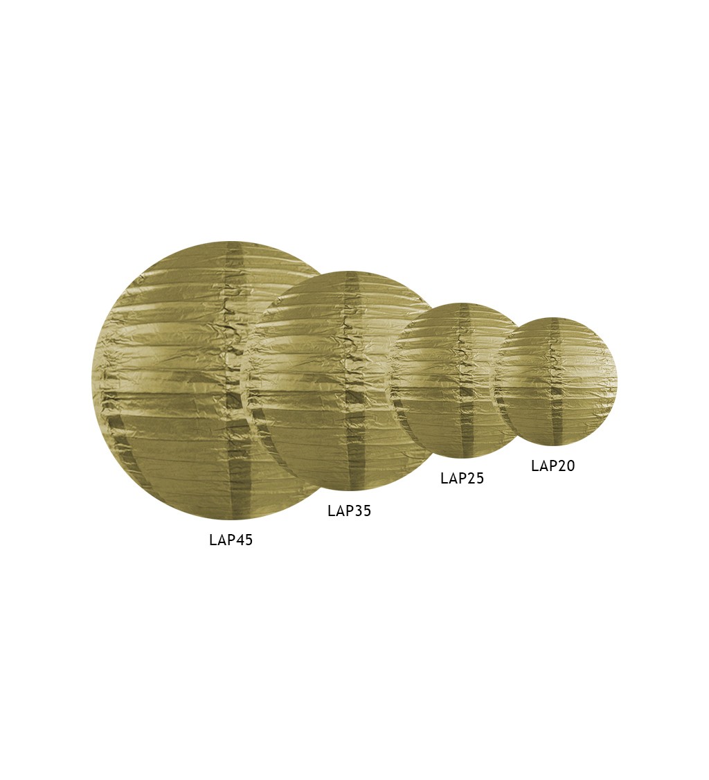 Zlatý lampión - koule 35 cm
