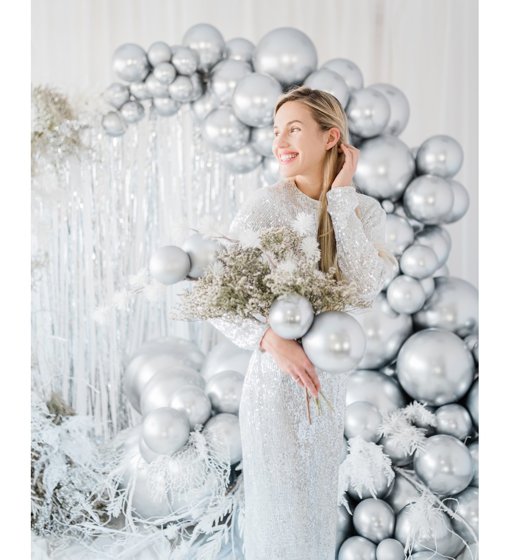 Latexový balónek obří stříbrný 60 cm