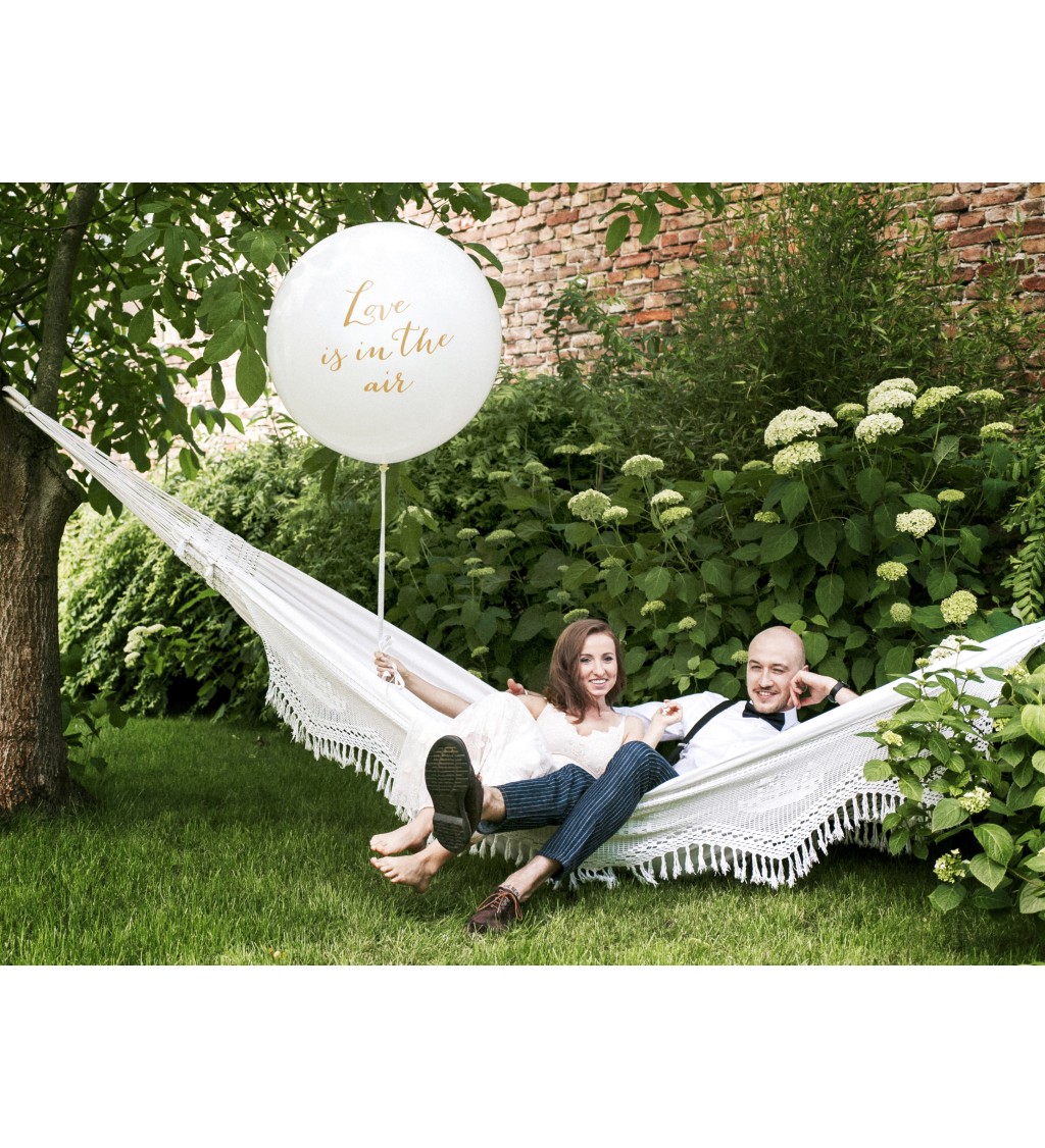 Latexový balónek obří Love bílý 1 m