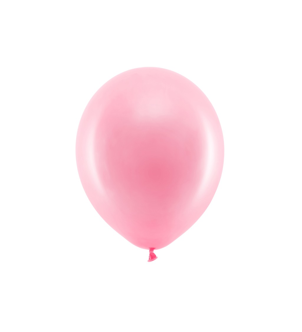 Latexové balónky 30 cm metalické, světle růžové, 10 ks