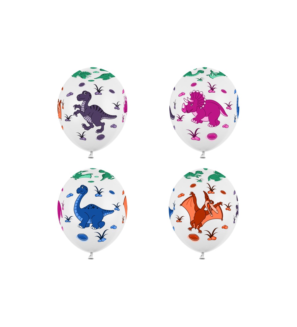 Latexová sada strong pastelová dino mix 30 cm 6 ks