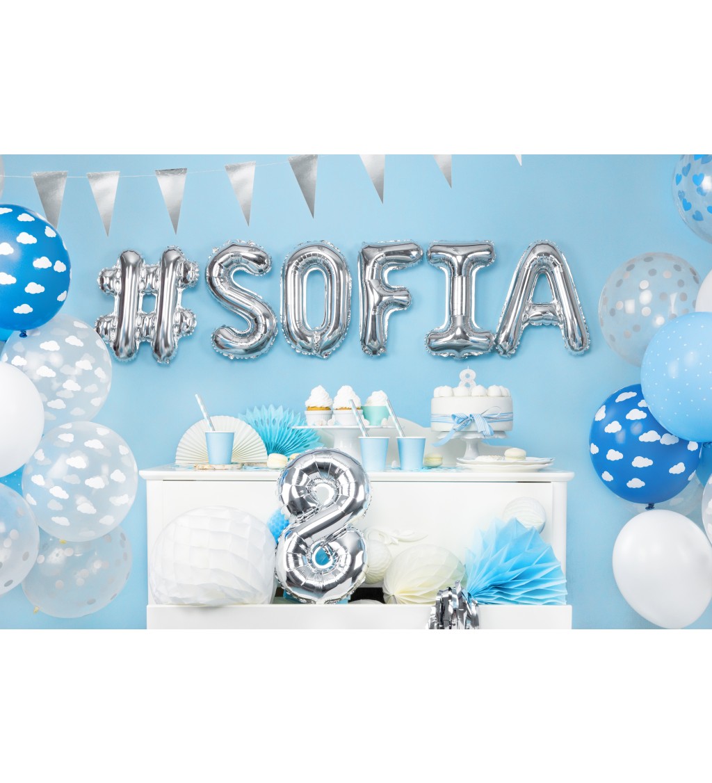 Latexová sada strong pastelová bílé obláčky 30 cm 6 ks