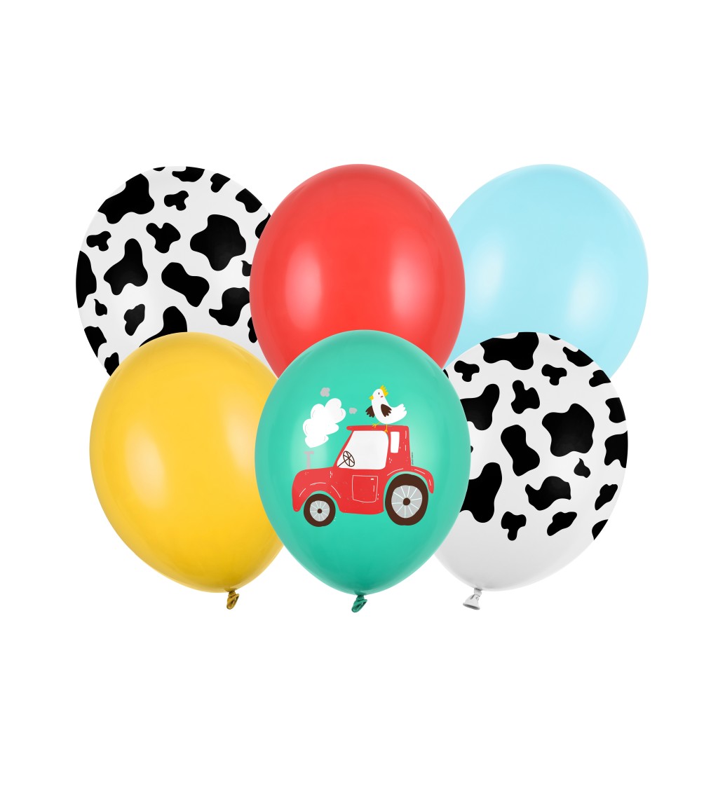 Latexová sada strong pastelová farma 30 cm 6 ks