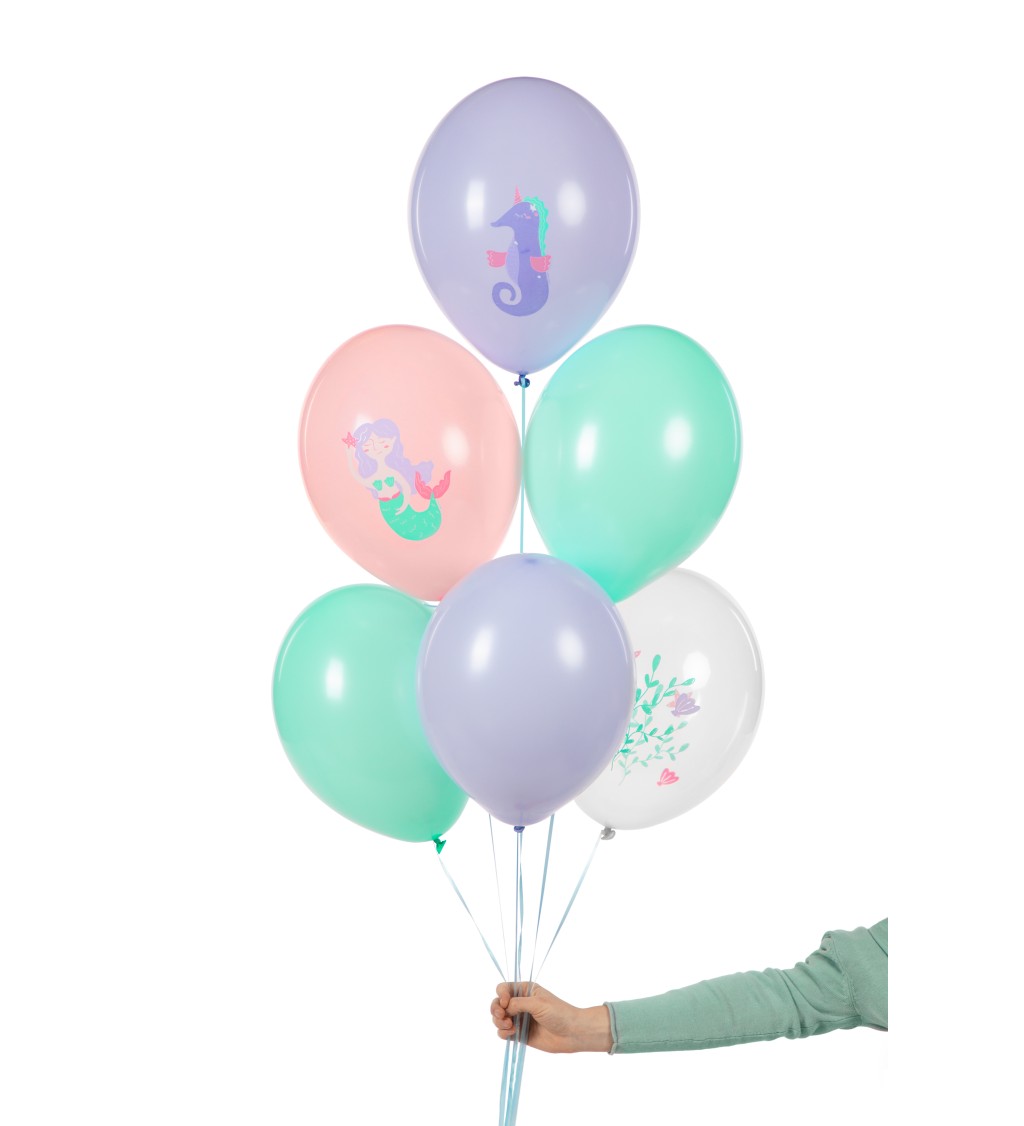 Latexová sada strong pastelová mořský svět 30 cm 6 ks