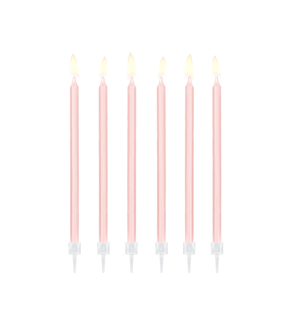 Svíčky světle růžové