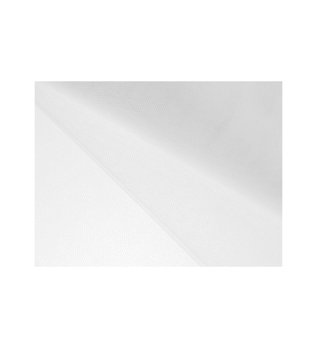 Bílý dekorační tyl (50 m)