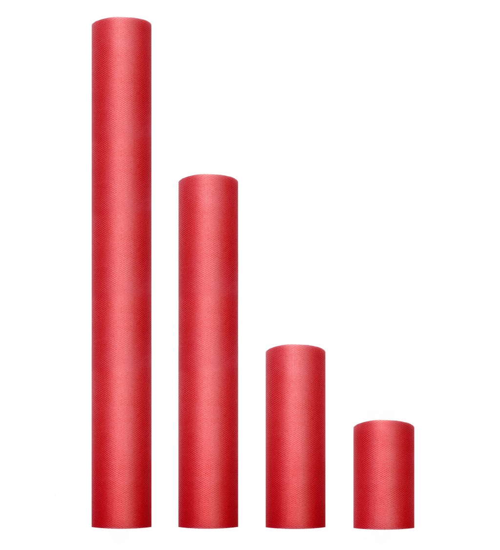 Jednobarevný červený tyl - 0,15 m