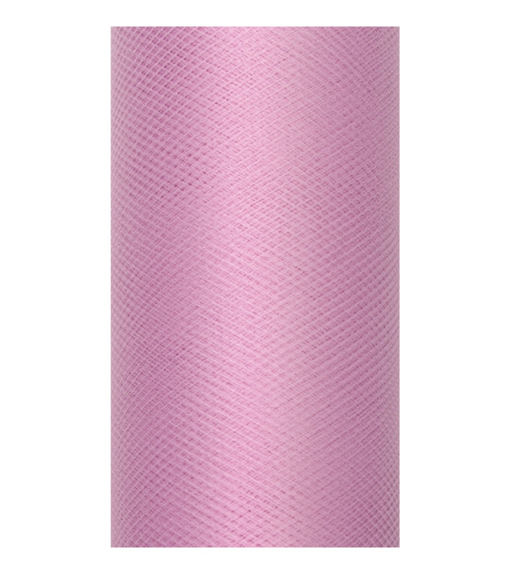 Jednobarevný pudrově růžový tyl - 0,15 m