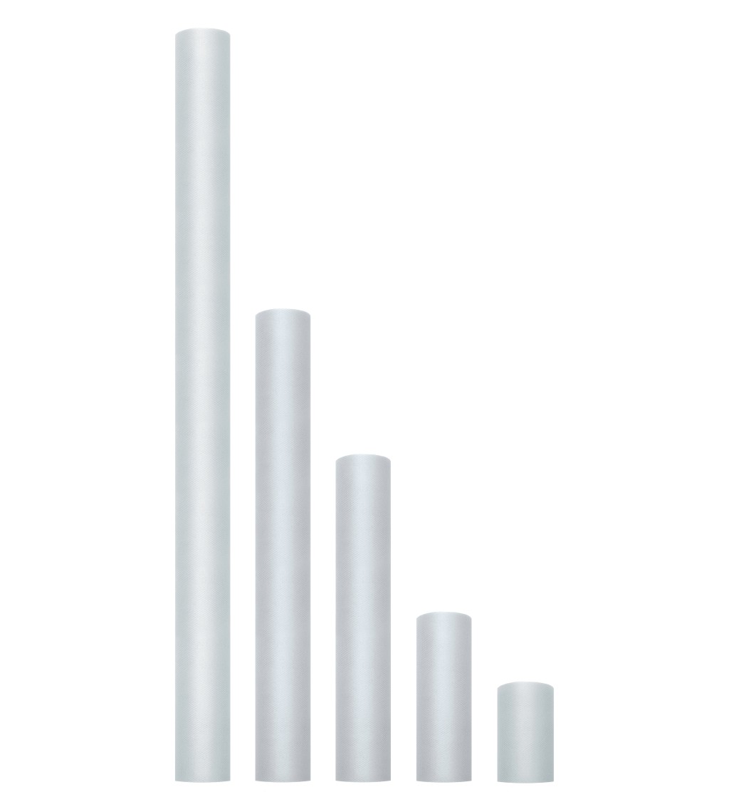 Jednobarevný šedý tyl - 0,15 m