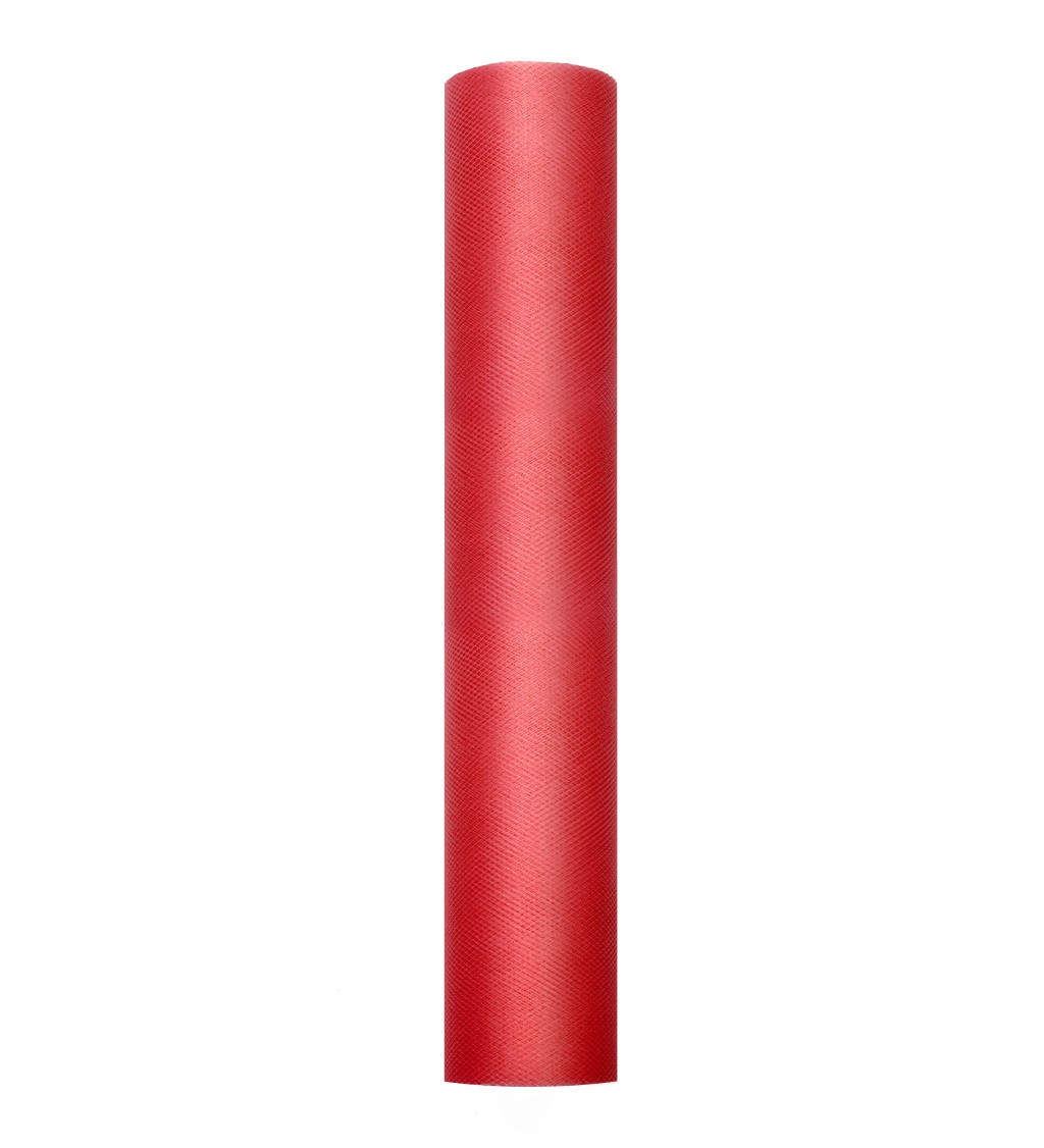 Jednobarevný červený tyl - 0,3 m