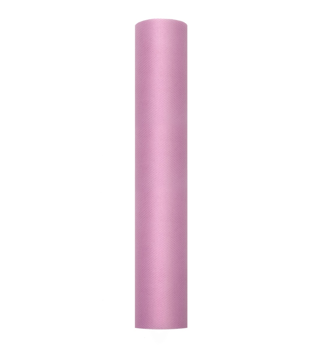 Jednobarevný pudrově růžový tyl - 0,3 m