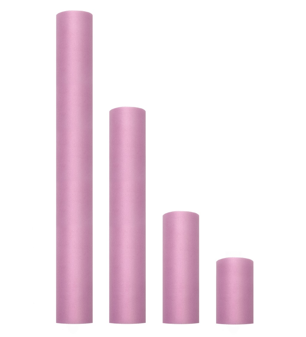 Jednobarevný pudrově růžový tyl - 0,3 m
