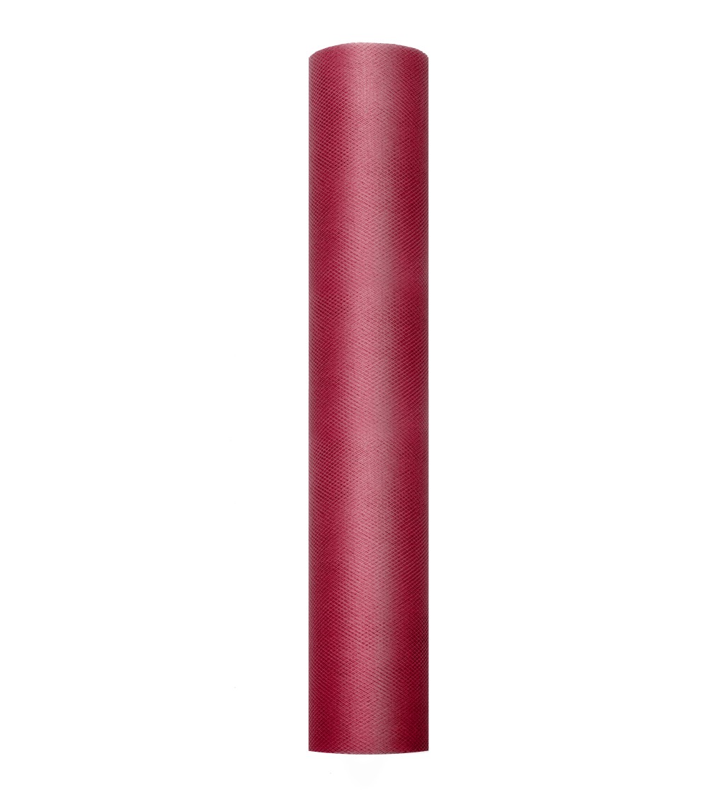 Jednobarevný tmavě červený tyl - 0,3 m