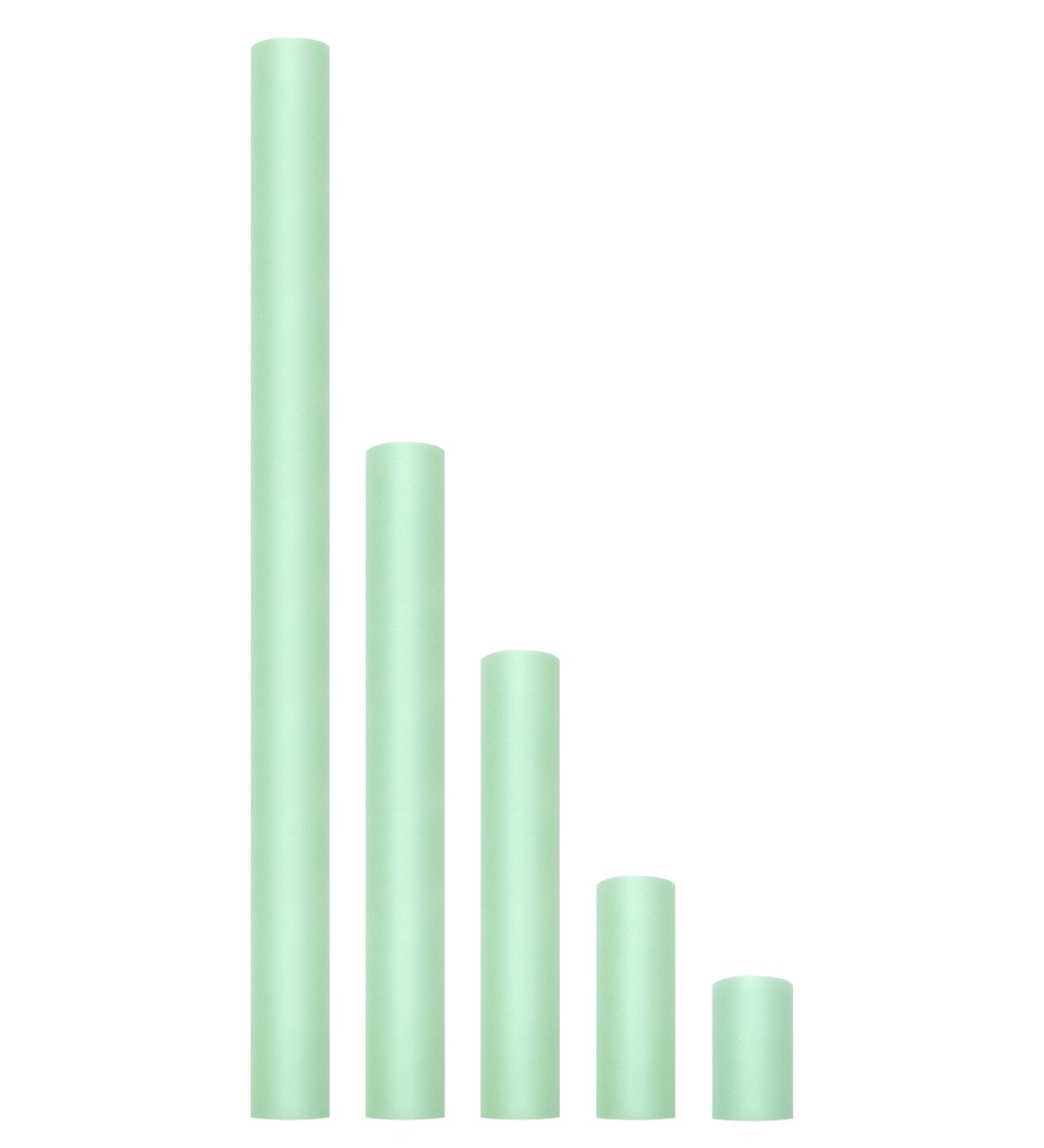 Jednobarevný peprmintový tyl - 0,3 m