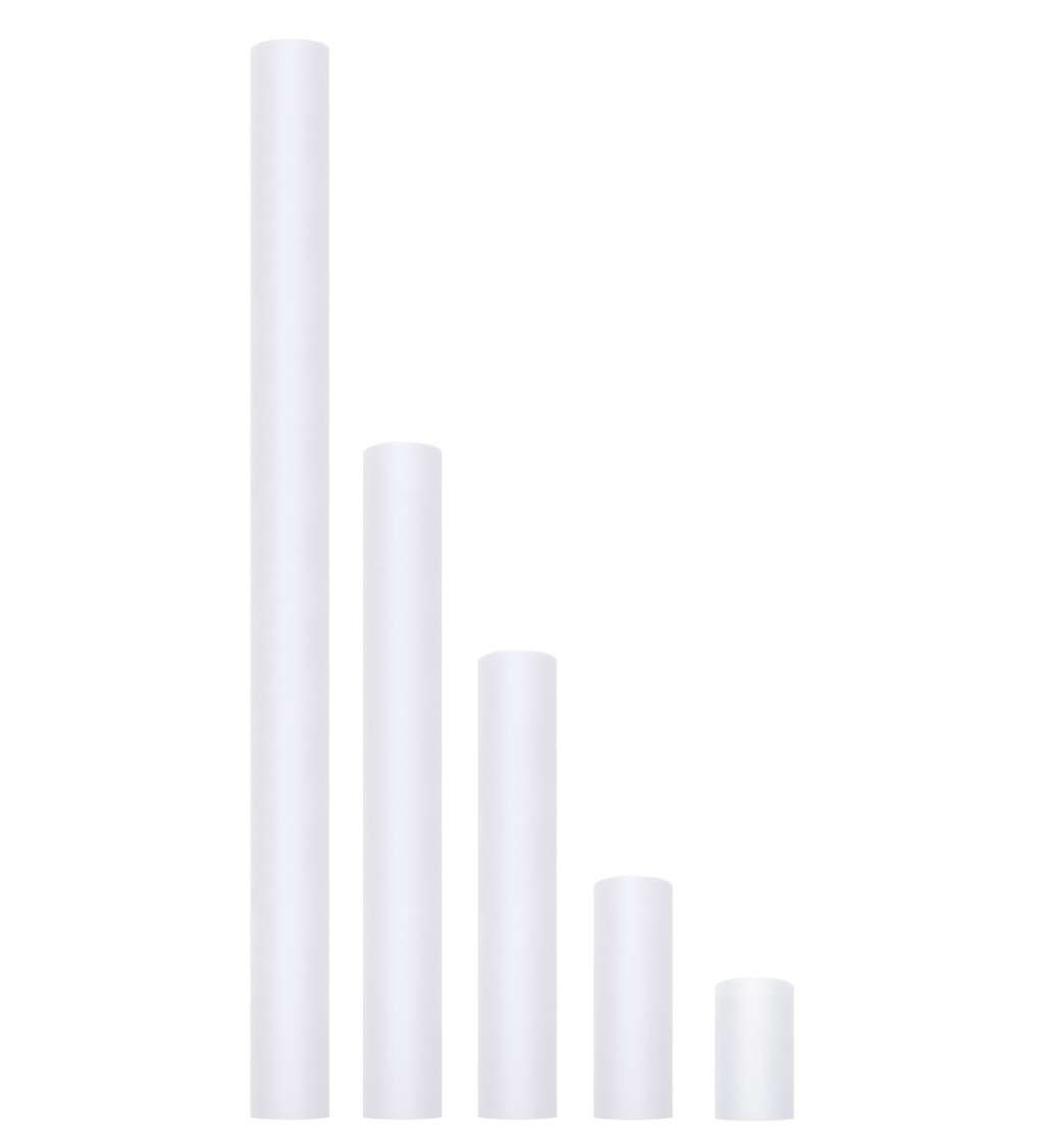 Jednobarevný bílý tyl - 0,08 m