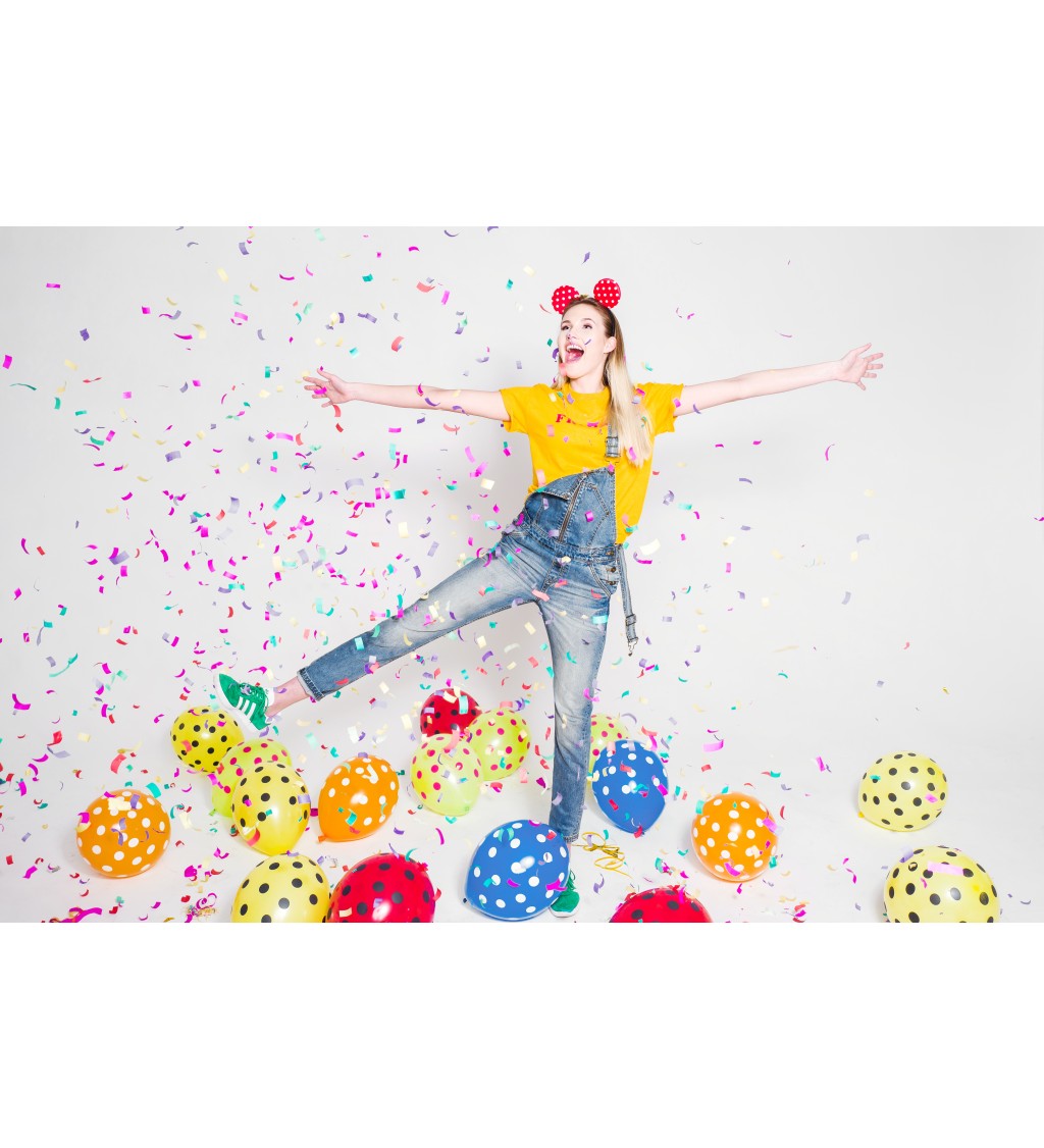 Vystřelovací konfety barevné proužky 60 cm