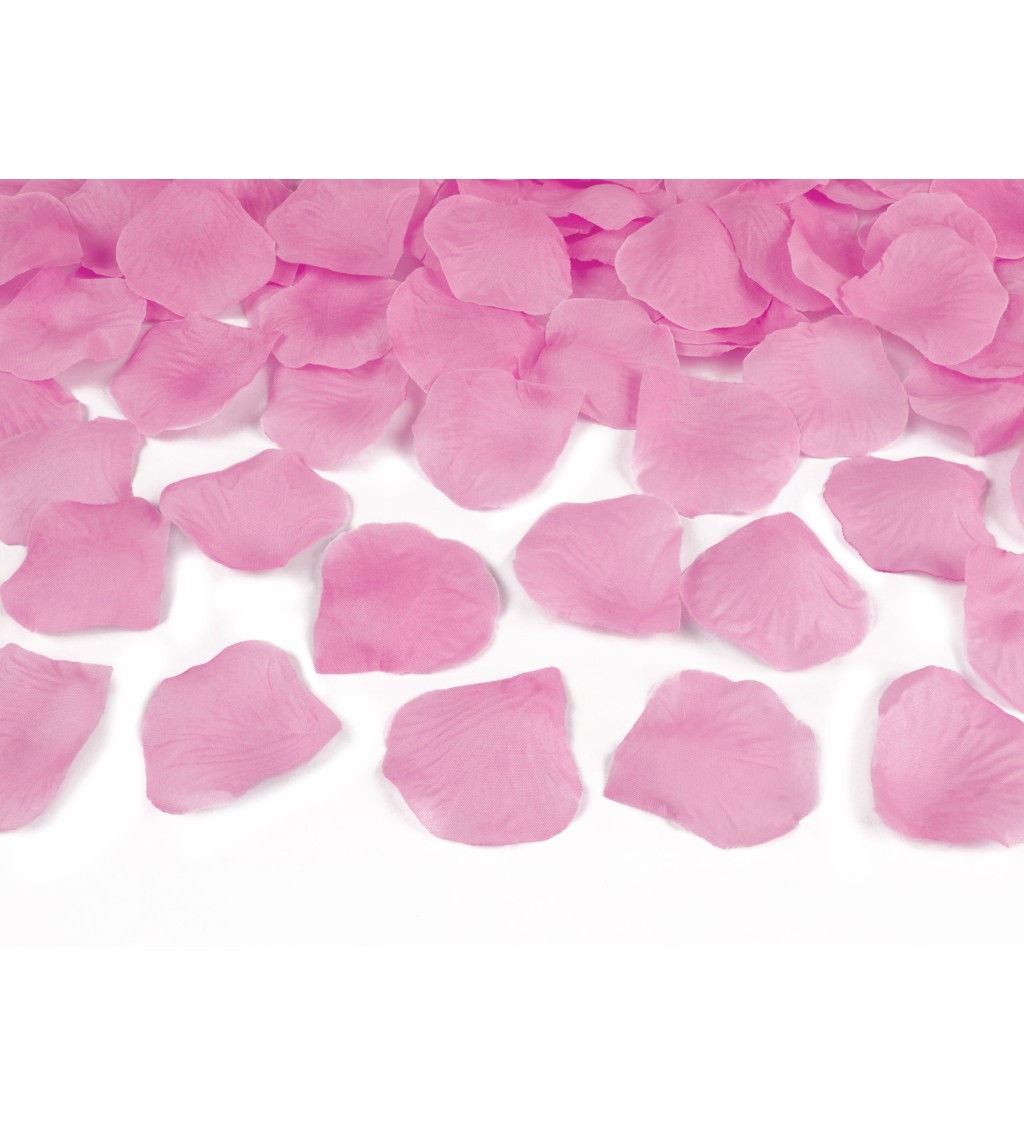 Vystřelovací konfety - růžové lístky, 40 cm