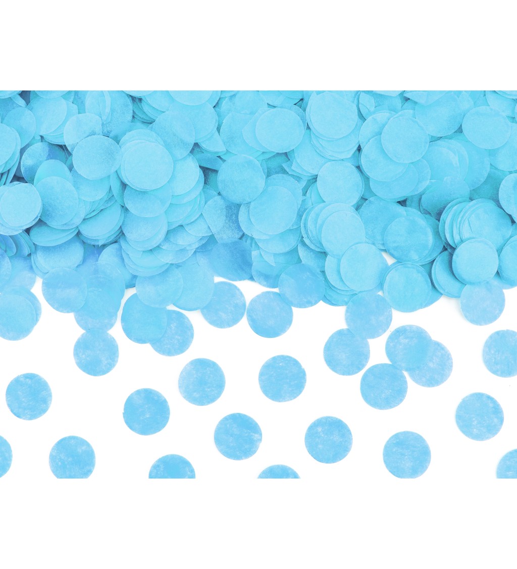 Bouchací konfety modrá kolečka