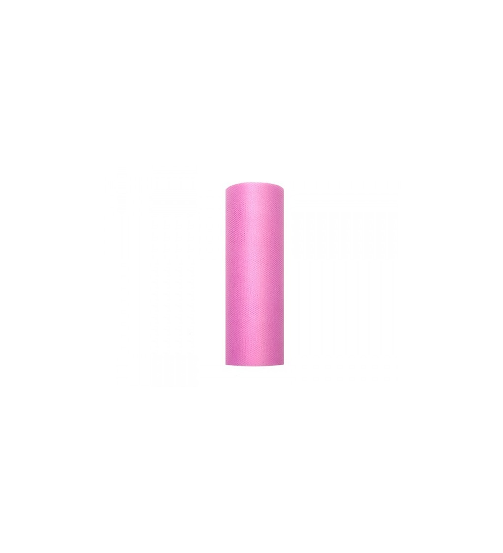 Jednobarevný sytě růžový tyl - 0,15 m