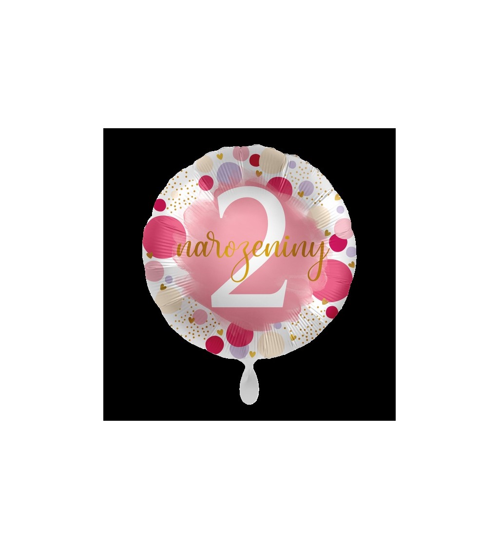 Balónek růžový - 2. narozeniny