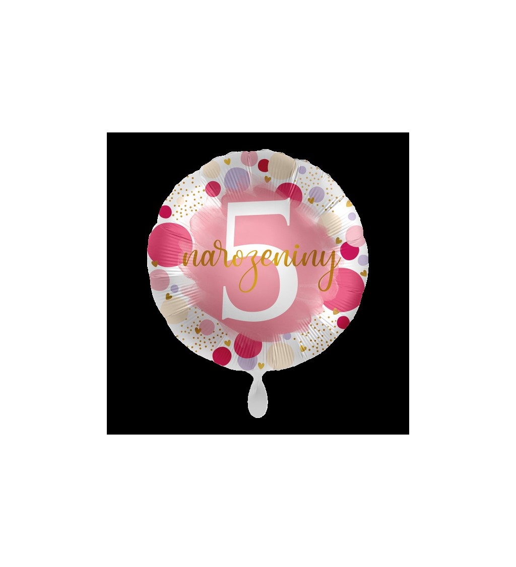 Balónek růžový - 5. narozeniny