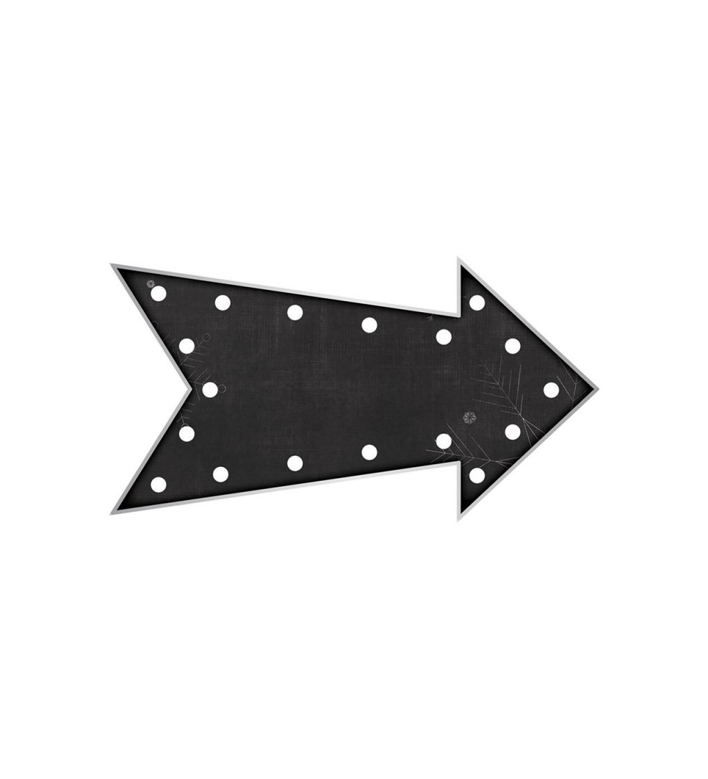 Svítící šipka - černá barva