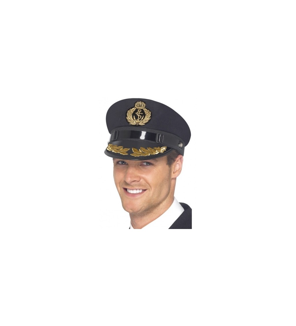 Kapitánova čepice - černá barva