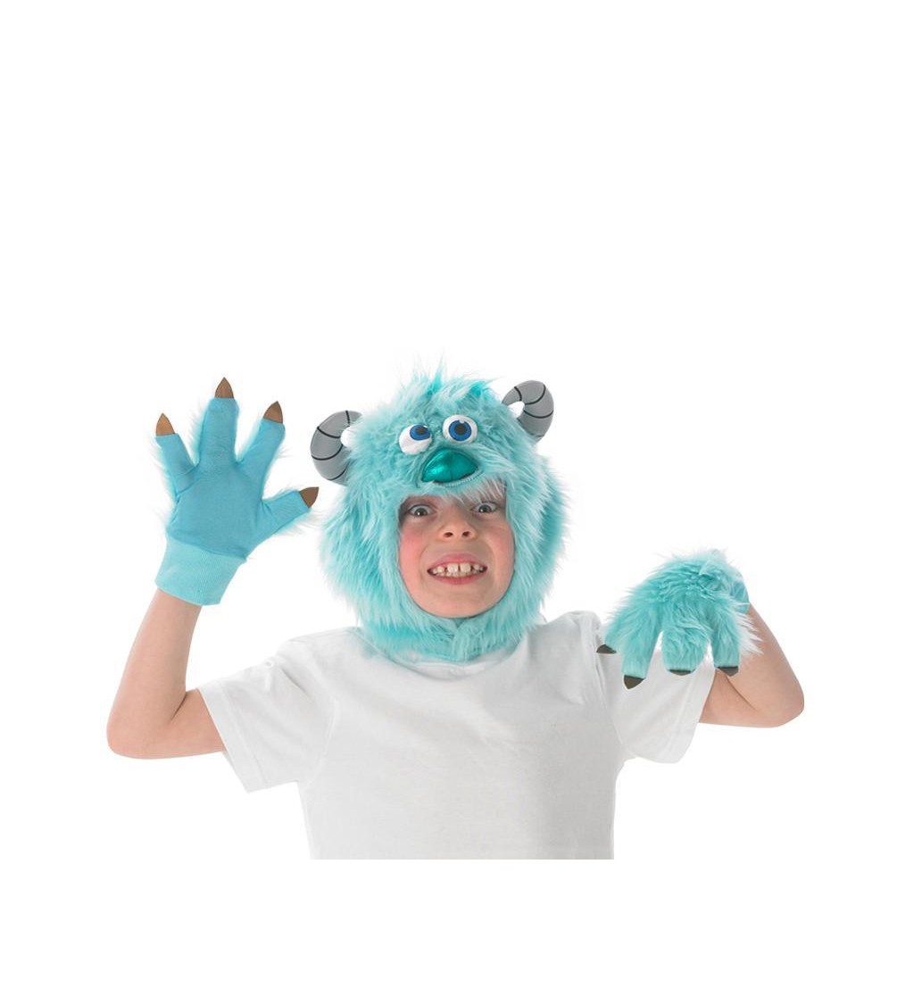 Dětský zvířecí kostým – Příšerky s.r.o Sully (hlava a rukavice)