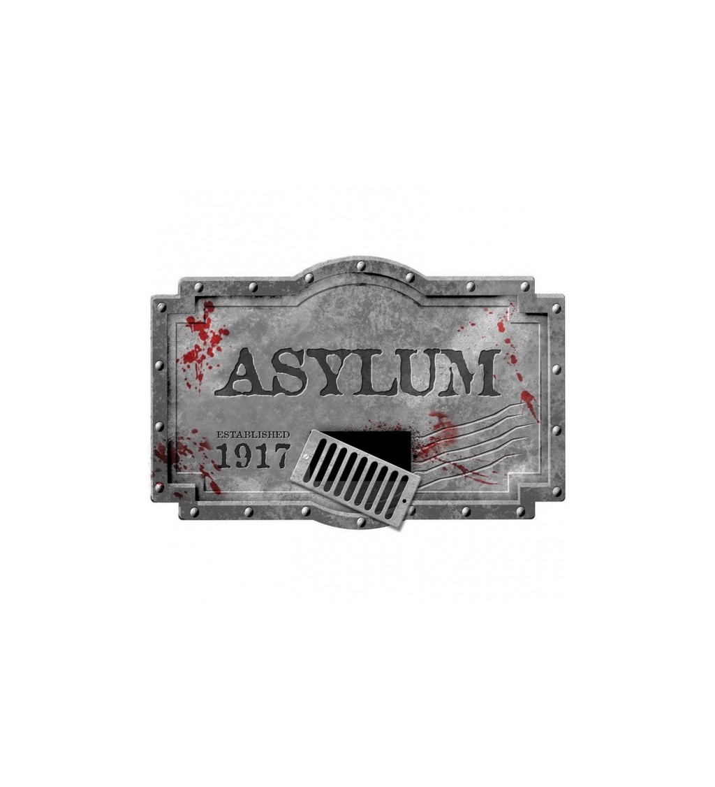 Cedule Asylum - dekorační