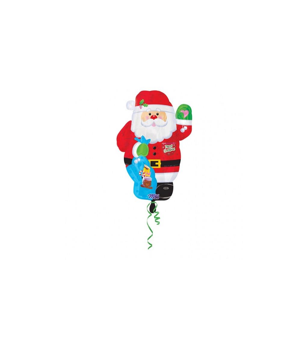 Fóliový balónek - Santa s dárky