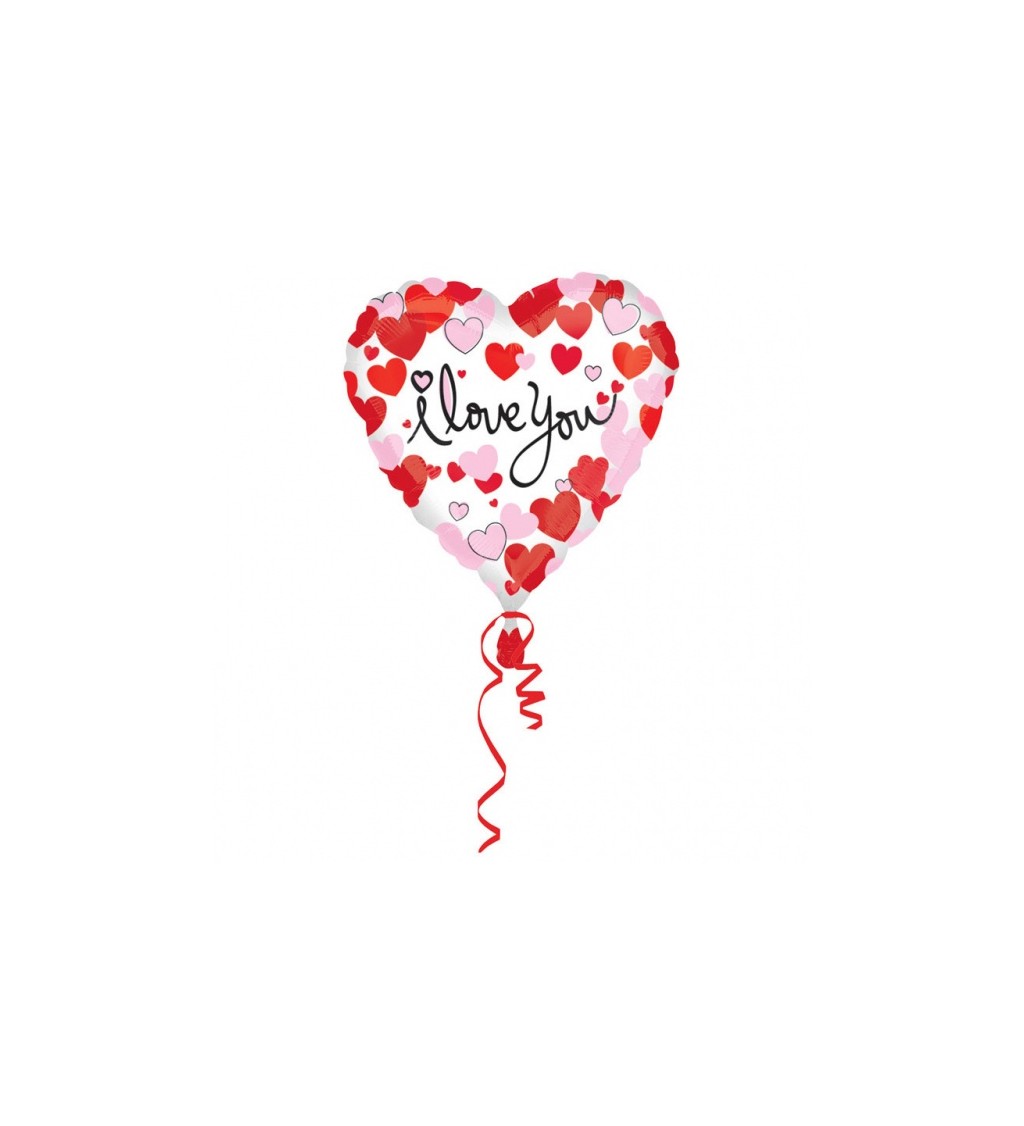 Fóliový balónek srdce - I love you